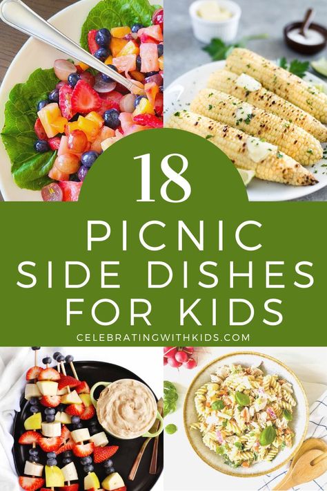 Easy Side Dishes For Picnic, No Bake Side Dishes Easy, Quick Easy Summer Side Dishes, Kids Cookout Food, Salads Kids Will Love, Kid Friendly Side Dishes For Cookout, Kid Approved Side Dishes, Kid Friendly Bbq Side Dishes, Kids Side Dishes