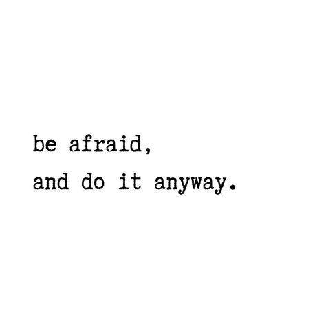 Have you ever wanted to do something, but fear held you back? Fear is a powerful emotion that can prevent us from living our best lives. It can hold us back from taking risks, pursuing our dreams, and experiencing new things. Personally, I am working through this right now. So my mantra lately has been "be afraid, and do it anyway." #GottaLoveMyself #fearless Be Afraid And Do It Anyway, Fear Not For I Am With You, Feel The Fear And Do It Anyway, Do It Now Quotes, Fear Quotes Motivation, Afraid Quotes, Quotes About Fear, Do It Afraid, Quotes Fear