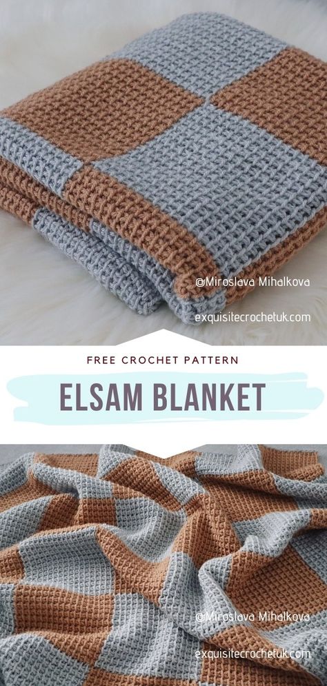 Crochet Afghan Patterns Free Modern Patchwork Blanket, Crochet Coverlet, Tunisian Crochet Checkerboard Pattern, Small Afghan Crochet Pattern, Blanket Edging Crochet Simple, Couch Blanket Crochet, Types Of Crochet Blankets, Checker Board Crochet Pattern, Crocheted Checkered Blanket