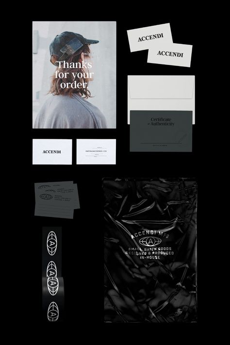 Clothing Brand Card Design, Sticker Clothing Design, Clothing Stickers Design, Clothing Packaging Design Inspiration, Streetwear Packaging Ideas, Streetwear Business Card, Packing For Clothing Brand, Luxury Apparel Packaging, Apparel Packaging Design