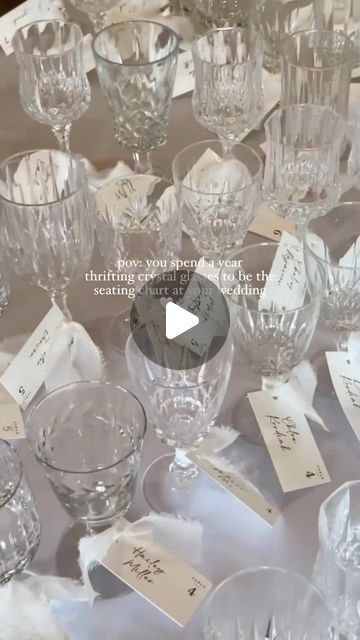 Drinking Glass Seating Chart, Glassware For Wedding Reception, Vintage Glass Wedding Favors, Mismatched Wine Glasses Wedding, Mix And Match Glassware Wedding, Wine Glass Decorating Ideas For Wedding, Vintage Glassware Wedding Favor, Mismatched Cups Wedding, Vintage Glassware Wedding Table