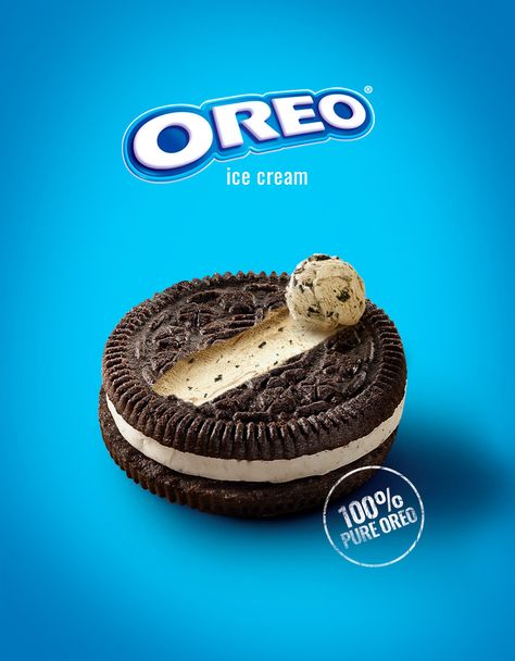 armonía de complementarios Ice Cream Ads, Snickers Ice Cream, Oreo Ice Cream, 광고 디자인, Creative Advertising Design, Creative Advertising Campaign, Publicidad Creativa, Food Advertising, Food Graphic Design