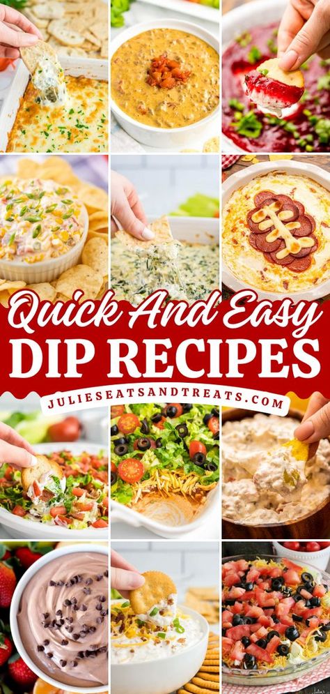 Quick And Easy Dip Recipes, Quick Party Dips, Dips Savory, Dips Sweet, Easy Dip Recipes, Dip Ideas, Cold Dip Recipes, Savory Dips, Best Dip Recipes