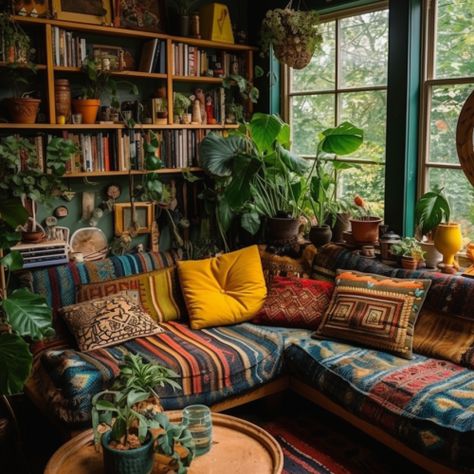 Achieving Bohemian Maximalist Decor on a Budget: Thrifted Treasures and Tips - Mommysavers Bohemian Maximalist Decor, Martin Elias, Jewel Tone Room, Grandma Room, Bohemian Maximalist, Boho Vintage Decor, Cosy Rooms, Book Rooms, Vintage Decor Ideas