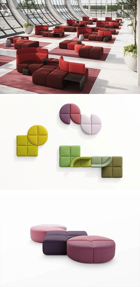 Modular Furniture Design Interiors, Modular Outdoor Furniture, Tetris Furniture, School Furniture Design, Tetris Design, Pouf Seating, Modular Furniture Design, Modular Furniture System, Bauhaus School