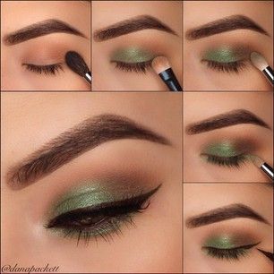 Olive Makeup, Brown Eye Makeup, Green Eyeshadow Look, Make Up Storage, Make Up Studio, Eye Makeup Pictures, Brown Eye, Green Makeup, Eye Makeup Steps