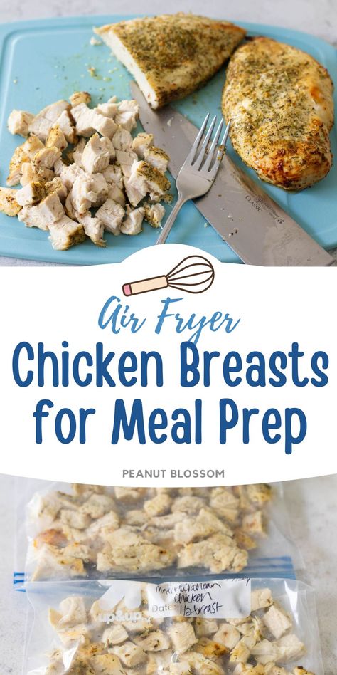 Make a big batch of chicken breasts in the air fryer for meal prep for the week or freeze for easy dinners later. Tender and juicy chicken seasoned just the way you want for a wide variety of delicious meals you can make in minutes. Cooking Chicken Breast, Freeze Chicken, Air Fryer Chicken Breasts, Chicken Packets, Best Frozen Meals, Peanut Gallery, Freezer Dinners, Family Tips, Family Projects