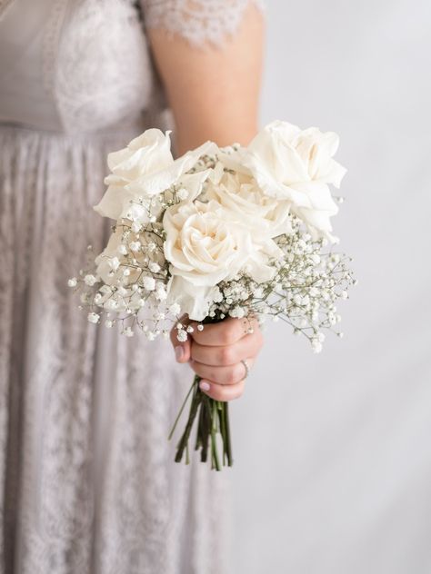 Taylor Collection — The Floral Cottage Florist White Rose Baby Breath Bouquet, White Rose And Baby Breath Bouquet, Classy Wedding Bouquet, Bridesmaids Bouqet, Elopement Florals, Rose Bridesmaid Bouquet, Small Bridesmaid Bouquets, Small Bridal Bouquets, White Spray Roses