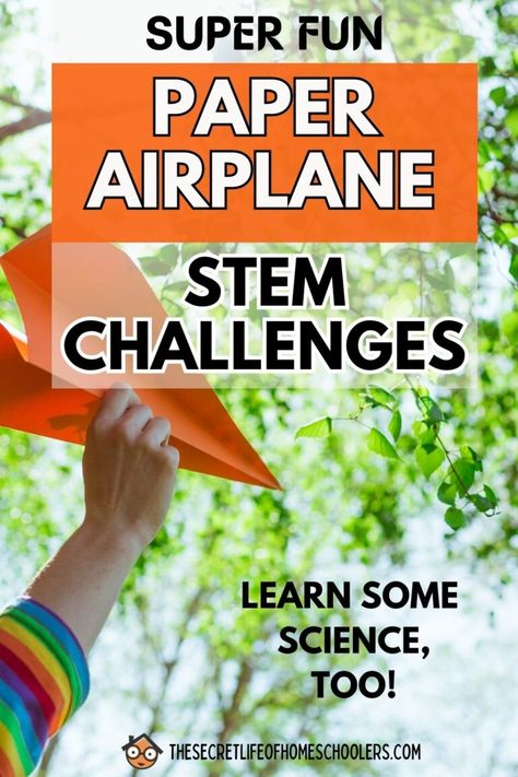 Paper Airplane Game, Challenges For Kids, Paper Aeroplane, Airplane Activities, Teaching Stem, Stem Programs, Kids Origami, Homeschool Elementary, Steam Activities