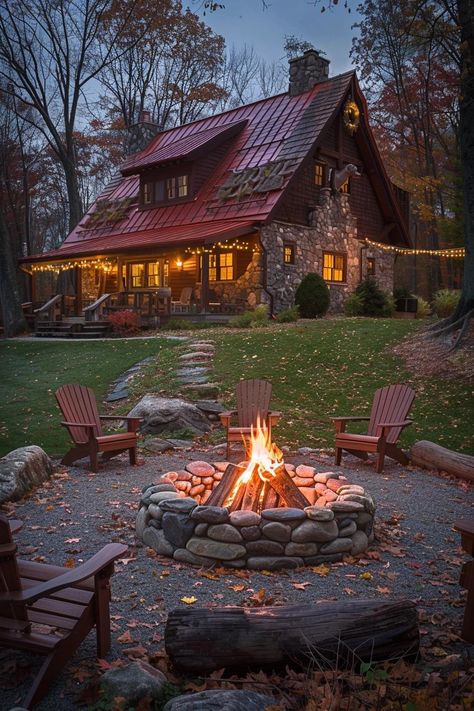 Cozy Rustic Fire Pit Ideas for Outdoor Charm Farm Outdoor Sitting Area, Natural Stone Fire Pit Ideas, Rustic Backyard Fire Pit Ideas, Home Fire Pit Ideas, Rural Fire Pit, Rustic Firepit Outdoor, Rustic Bonfire Pit Ideas, Cabin Fire Pit Ideas, Outdoor Fire Area