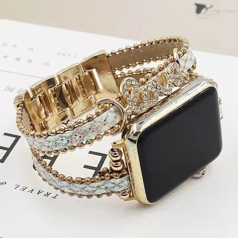 Strap For Apple Watch band Loop Bracelet for iWatch series 7 6 SE 5 4 3 LOVE Cheap Trendy Bracelet Strap Watch Bands, Luxury Elegant Watch Bands For Business, Luxury Trendy Adjustable Watch Bands, Cheap Trendy Watch Bands For Gift, Luxury Elegant Watch Bands For Everyday Use, Apple Watch Cuff Bracelets, Luxury Watch Bands With Diamond Hour Markers, Womens Watch Bracelets, Luxury Modern Watch Bands For Women