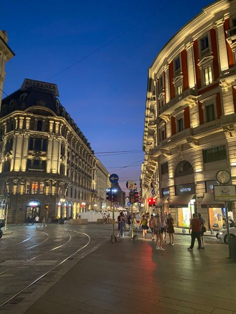 milan italy at night Milan Italy Night, Milan City Life, Milan Wallpaper City, Milan Shopping Aesthetic, Milan Italy Aesthetic Night, Clubbing In Italy Aesthetic, Life In Milan, Milan Astethic, Milan Lifestyle Aesthetic