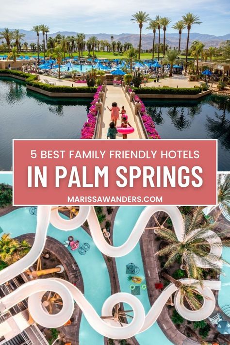 Traveling to Palm Springs with the family? Check out my local picks for the absolute best family-friendly hotels and resorts in Palm Springs! Palm Springs Family Vacation, Girls Trip Palm Springs, Palm Springs Activities, Palm Springs With Kids, Palm Springs Florida, Palm Springs In February, Domestic Trips, Palm Springs Resorts, Palm Springs Hotel