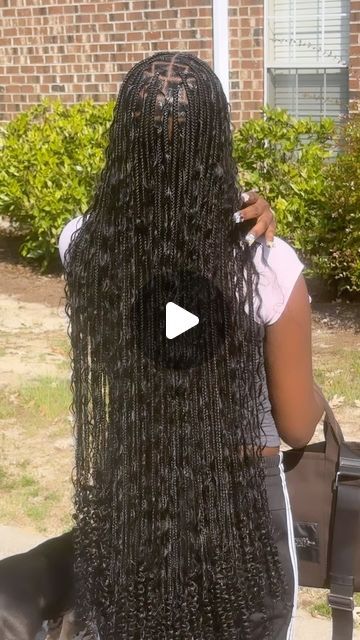 Hair Styles For Teens Girl Black, Xs Boho Knotless Braids, Boho Tribals With Knotless Braids, Smedium Knotless With Boho, Ways To Style Boho Knotless Braids, Boho Medium Knotless Braids, Styling Boho Knotless Braids, Medium Knotless Braids Boho, Full Boho Knotless Braids