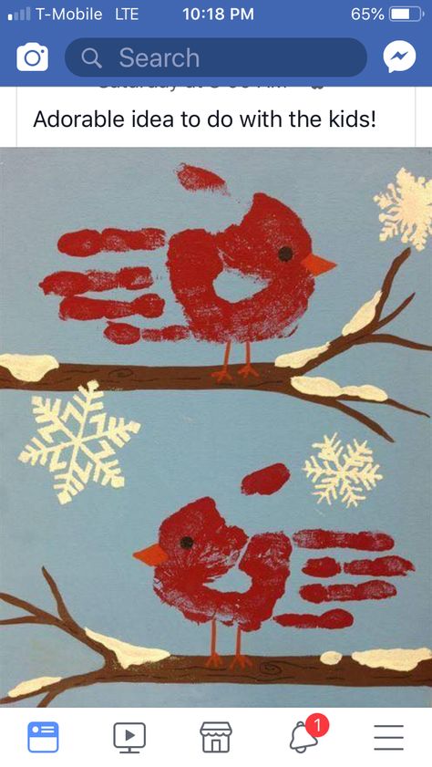 Cardinal Handprint Craft Kids, Cardinal Handprint Craft, Handprint Cardinal, Christmas Handprint, Sweet House, Cardinal Christmas, Christmas Crafts For Toddlers, Toddler Art Projects, Gift For Grandparents