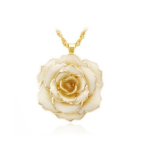 Amazon.com: ZJchao 30mm Golden Necklace Chain with 24k Gold Dipped Real White Rose Pendant: Clothing White Rose Jewelry, White Rose Necklace, Gold Rose Necklace, Gold Rose Flower, Gold Dipped Rose, Best Anniversary Gifts, Antler Necklace, Real Rose, Golden Necklace