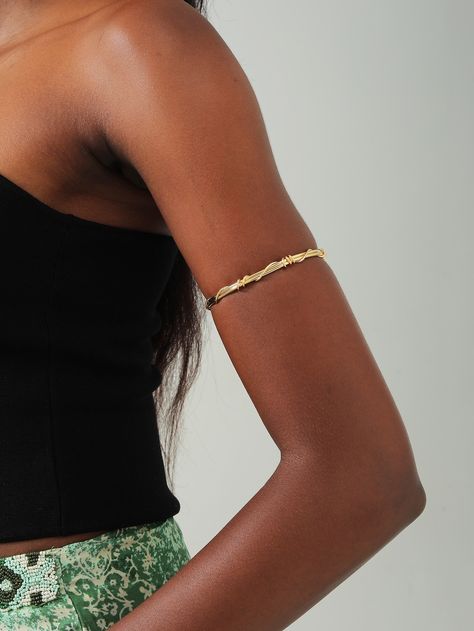 Yellow Gold Fashionable Collar  Iron  Arm Cuff Embellished   Jewelry Gold Arm Bangle, Arm Cuff Tattoo, Arm Cuff Jewelry, Upper Arm Cuff Bracelet, Gold Arm Cuff, Cuff Tattoo, Arm Bangles, Arm Cuff Bracelet, Arm Bracelets Upper