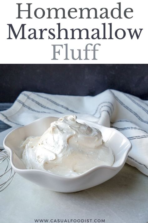 Marshmallow Recipes, Marshmallow Fluff Recipes, Homemade Marshmallow Fluff, Marshmallow Recipe, Homemade Marshmallow, How To Make Marshmallows, Fluff Recipe, Scrumptious Food, Marshmallow Cream