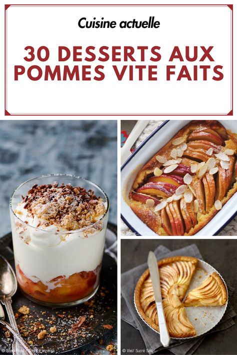 30 desserts aux pommes vite faits #cuisineactuelle #dessert #pomme Dessert Fruits, Dessert Leger, Dessert Original, Birthday Cake Decorating Ideas, Dessert Fruit, Dessert Simple, Cake Decorating Ideas, Winter Desserts, A Birthday Cake