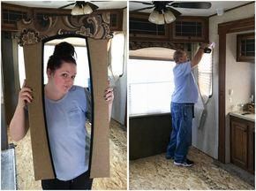 Replacing RV window treatments #rvparks Camping Trailer Decorating, Rv Window Treatments, Rv Curtains, Camper Curtains, Rv Windows, Camper Windows, Rv Upgrades, Small Camper, Camper Trailer Remodel