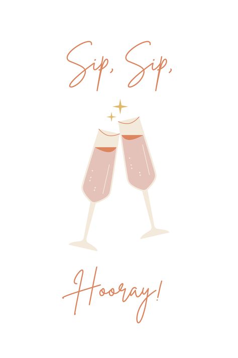 Sip Sip Hooray Printable Free, College Event Ideas, Wine Glass Illustration, College Event, Year Wallpaper, Champagne Wall, Bar Wall Art, Kitchen Dining Decor, Sip Sip Hooray