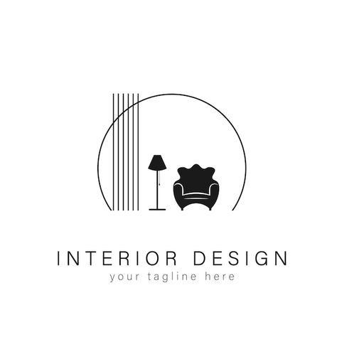 Logo Design For Furniture, Logo For Decoration Business, Decoration Logo Ideas, Logo For Business Ideas, Interior Architecture Logo, Furniture Logo Design Ideas, Furniture Design Logo, Interior Design Logo Ideas, Sofa Logo