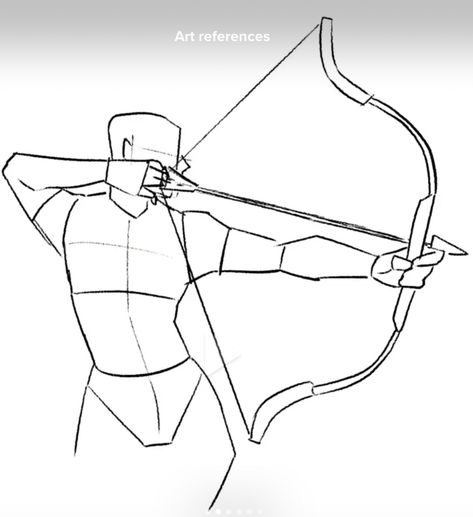 Archery Poses Reference Drawing, Drawing Poses Bow And Arrow, Archer Art Reference, Holding Bow Pose Reference, Shield Pose Reference Drawing, Archery Pose Reference Drawing, Archery Reference Pose, Person With Bow And Arrow Reference, Minecraft Poses Reference