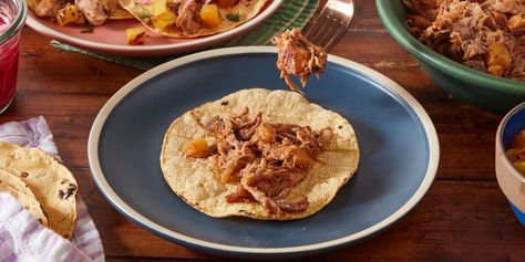 Pork Al Pastor, Slow Cooker Pulled Pork Tacos, Pulled Pork Tacos Recipe, Slow Cooker Pork Tacos, Pulled Pork Tacos, Pulled Pork Recipe, Pork Tacos, Slow Cooker Pulled Pork, Shredded Pork