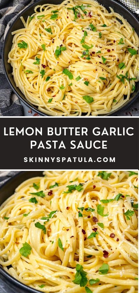 Lemon Garlic Pasta With Chicken, Creamy Garlic Butter Noodles, Healthy Light Pasta Sauce, One Pot Lemon Garlic Parmesan Pasta, Lemon Pasta No Cream, Butter Pepper Pasta, Lemon Butter Tortellini, Light Butter Sauce For Pasta, Best Simple Pasta Recipe