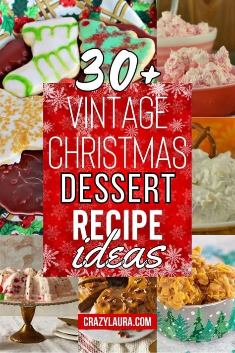 Christmas Eve Sweets, Vintage Christmas Recipes Baking, Christmas Desserts Old Fashioned, Vintage Holiday Desserts, Retro Christmas Desserts, Christmas Sweet Shop Ideas, Vintage Christmas Dessert Recipes, Old School Christmas Desserts, 80s Christmas Food