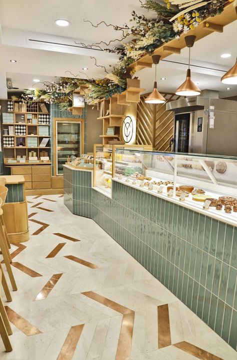 Pastry Shop Interior, Deco Spa, Boutique Patisserie, Cafe Exterior, Cafe Counter, Bakery Shop Design, Bakery Store, Bakery Interior, Aesthetic Interior Design