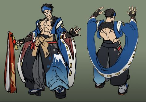 Anji Mito, Gear Art, Guilty Gear, Game Character Design, Character Design Male, Character Design References, Illustration Character Design, Character Designs, Fantasy Character Design