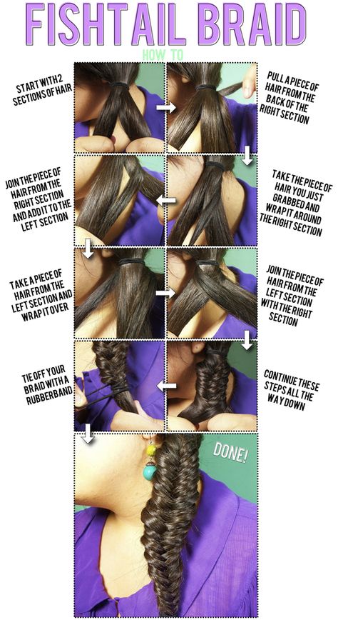 Braids Step By Step, Fishtail Braids, Twisted Hair, Fishtail Braid, Braid Tutorial, Fish Tail Braid, French Braid, Up Girl, Hair Dos