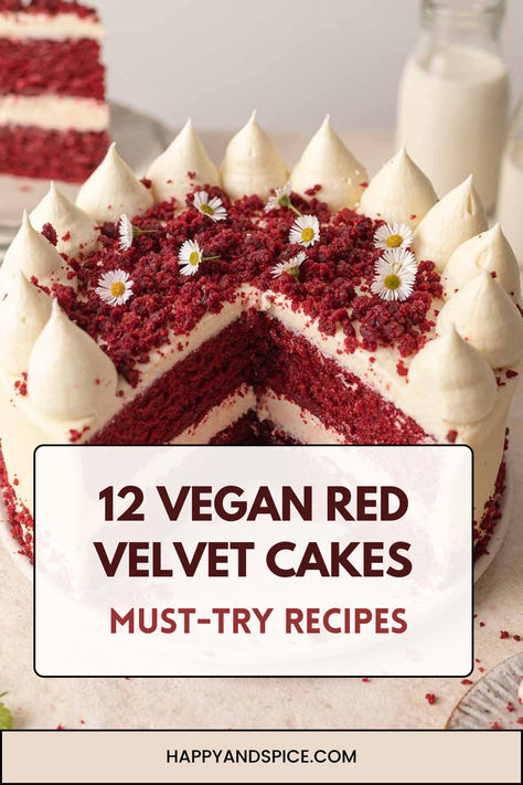 So how do you bake the ultimate vegan Red Velvet cake? Stay tuned, because we've gathered the most mouth-watering recipes just for you. Ready to make some magic? Let’s dive in! 
#redvelvet #vegan #cakes #romantic #dessert Red Velvet Cake Made With Beets, Red Velvet Cake With Beetroot Recipe, Vegan Red Velvet Cake With Beets, Raw Vegan Red Velvet Cake, Redvelvet Cheesecake Cake Recipe, Vegan Red Velvet Cake, Vegan Red Velvet Cupcakes, Red Velvet Truffles, Red Velvet Birthday Cake