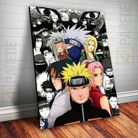 Naruto canva bed room Anime Canvas Painting, Naruto Painting, Manga Watercolor, Naruto Sketch Drawing, Anime Lineart, Naruto Sketch, Posca Art, Anime Drawing Books, Naruto Drawings