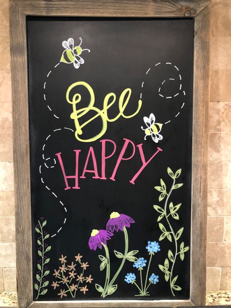 Spring Chalkboard Designs, Chalkboard Ideas Spring, Chalk Art On Blackboard, Spring Black Board Art, April Blackboard Ideas, Farm Chalkboard Art, Boutique Chalk Signs, Fun Chalkboard Art, Cute Spring Chalkboard Ideas