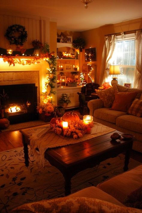 #halloween #preppy #roomdecorbedroom #decoration #fashion #aesthetic Fall House Decor Indoor, Autumn Room Decor, Fall Room Aesthetic, Iving Room, Halloween Preppy, Fall Living Room Ideas, Fall Core, Bloxburg Rooms, Fall Apartment Decor