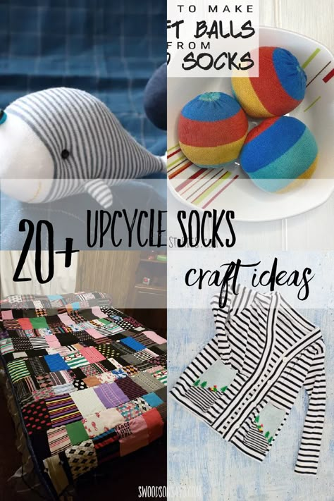 Wondering what you can make out of odd socks? Check out this list of 20+ upcycle socks craft ideas to sew! Repurposed Socks Ideas, Upcycled Socks Ideas, What To Do With Old Socks Crafts, Uses For Old Socks Ideas, How To Use Old Socks Ideas, Crafts Using Socks, Upcycle Socks Diy Ideas, Crafts With Old Socks, Sock Crafts Diy