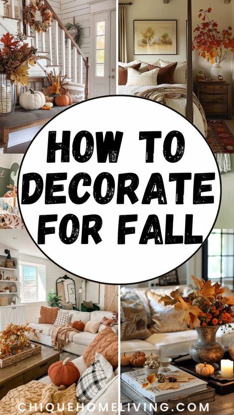 Want to transform your home for autumn? These 29 genius fall decorating ideas will bring warmth and seasonal charm to every corner of your space. From cozy throw blankets and layered textures to pumpkins, candles, and earthy color schemes, these ideas will help you capture the essence of fall. Pumpkin Mantel Decorating Ideas, Tabletop Fall Decor Ideas, Fall Livingroom Ideas, Primitive Fall Decorating Living Room, Decorating Your House For Fall, Fall Decor Thanksgiving, Decorating House For Fall, Fall Decor Ideas For Inside Home, Simple Fall Decorations For Home