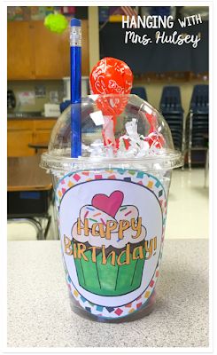 How to Make Birthday Cups – My WordPress Classroom Birthday Gifts, Student Birthday Gifts, Class Birthdays, Student Birthdays, Celebrate Birthday, Classroom Birthday, Teacher Birthday, School Birthday, Easy Cheap