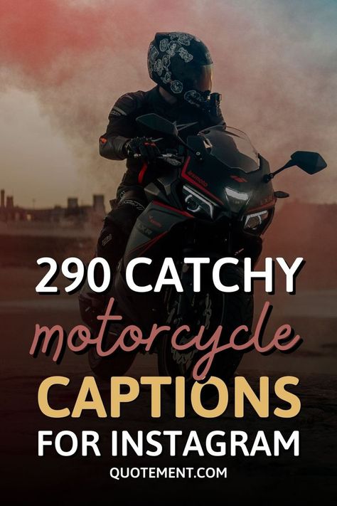 If you are a great bike lover, then this awesome collection of catchy motorcycle captions for Instagram is surely your cup of tea! Bike Life Quotes, Biking Quotes, Bikers Quotes, Riders Quotes, Instagram Bio Ideas For Bikers, Vespa Captions Instagram, Ride Captions Instagram, Motor Quotes, Captions For Bike Lovers