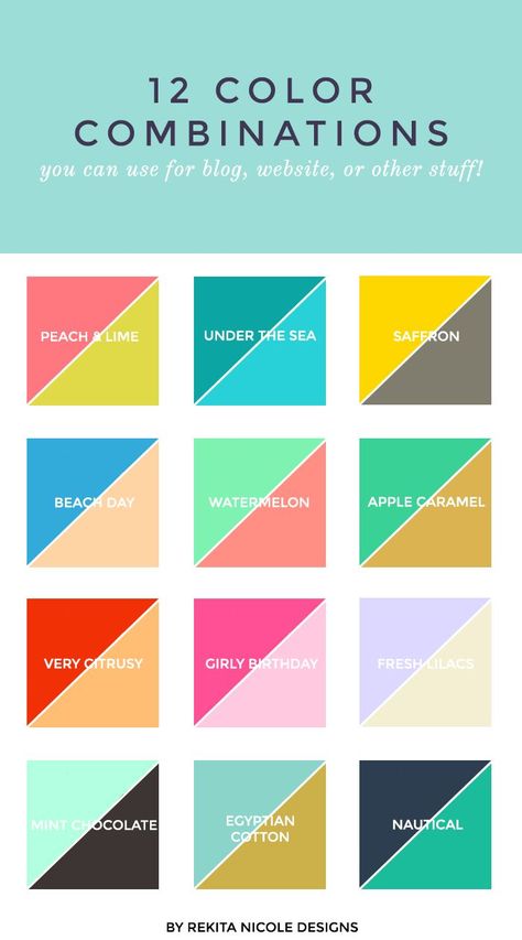 12 Color Combinations · Rekita Nicole Projek Menjahit, Graphisches Design, Color Psychology, Colour Board, Colour Schemes, Color Of Life, Color Pallets, Color Theory, Braces