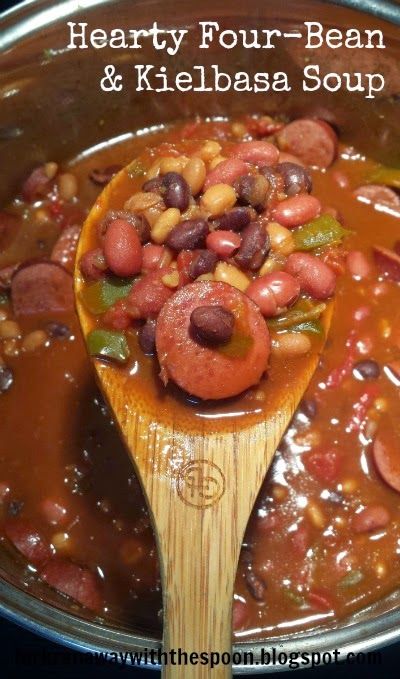 Kielbasa Soup, 15 Bean Soup, Kielbasa Recipes, Chili Soup, Weekly Meals, Bean Soup Recipes, Spanish Rice, Soups Stews, Crock Pot Soup