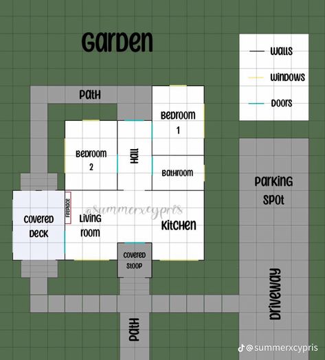 2 Bedroom Layout, Bloxburg Apartment Layout, Galley Kitchen Ideas, Farmhouse Layout, House Plans With Pictures, Free House Design, House Decorating Ideas Apartments, Small House Layout, Simple Bedroom Design