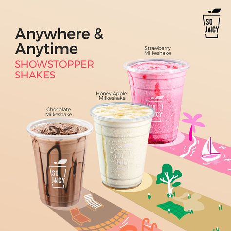 Drink Illustration Graphics, Juice Ads Creative, Engaging Posts Social Media, Smoothie Branding, Juice Commercial, Promotion Graphic Design, Product Advertising Design, Coffee Promotion, Ice Cream Branding