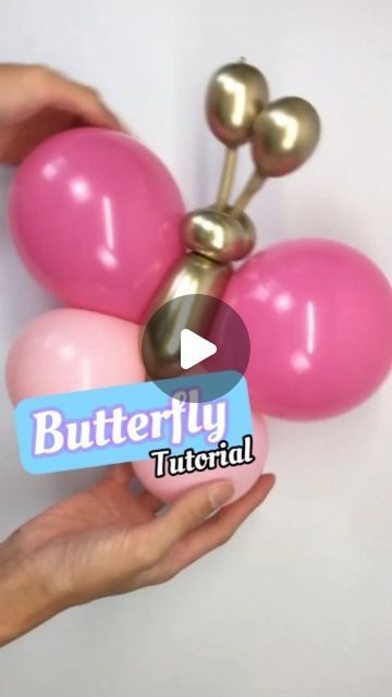 Balloon Sculptures Art, Balloon Parade Ideas For School Diy, Butterfly Balloon Column, Balloon Butterfly Tutorial, Cute Balloon Animals, Balloon Template Pattern, Butterfly Balloon Centerpiece, Balloon Flowers Diy Tutorials, Butterfly Balloon Decorations