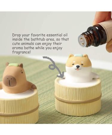 Aroma Ceramic Stone Diffuser [Japan Import] Aromatherapy Essential Oil Diffuser, Non Electric, Passive, Unique, Cute, Animal, Design for Women, Men, and Gifts (Bathing Cat) Ceramic Diffuser Diy, Cute Essential Oil Diffuser, Clay Diffuser, Cute Diffuser, Aroma Diffuser Design, Diffuser Cute, Aroma Stone, Ceramic Diffuser Handmade, Ceramic Scent Diffuser