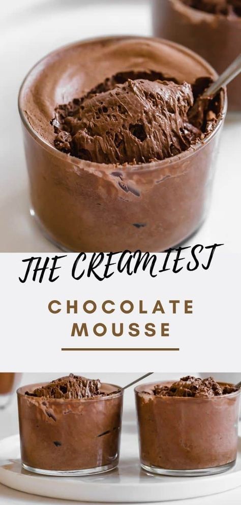 Homemade Chocolate Mousse Easy, Chocolate Mousse Ideas, Light Chocolate Mousse, Choc Moose Recipe, Easy Choc Mousse Recipe, Rich Chocolate Mousse Recipe, The Best Chocolate Mousse Recipe, The Best Chocolate Mousse, Classic Chocolate Mousse