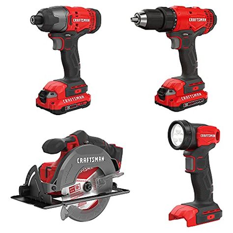 Power Tool Combo Sets, Craftsman Power Tools, Power Tool Set, Best Woodworking Tools, Cordless Power Tools, Great Father, Impact Driver, Drill Driver, Construction Worker