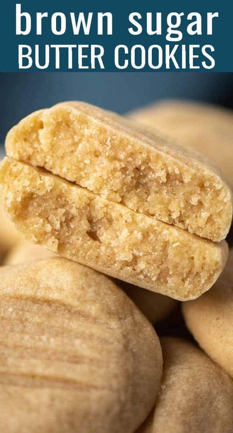 Sugar Butter Cookies, Sugar Cookie Recipe No Butter, Dessert Kabobs, Brown Sugar Cookie Recipe, Brown Sugar Butter, Butter Cookies Easy, Smores Dessert, Dessert To Make, Sugar Cookie Recipe Easy